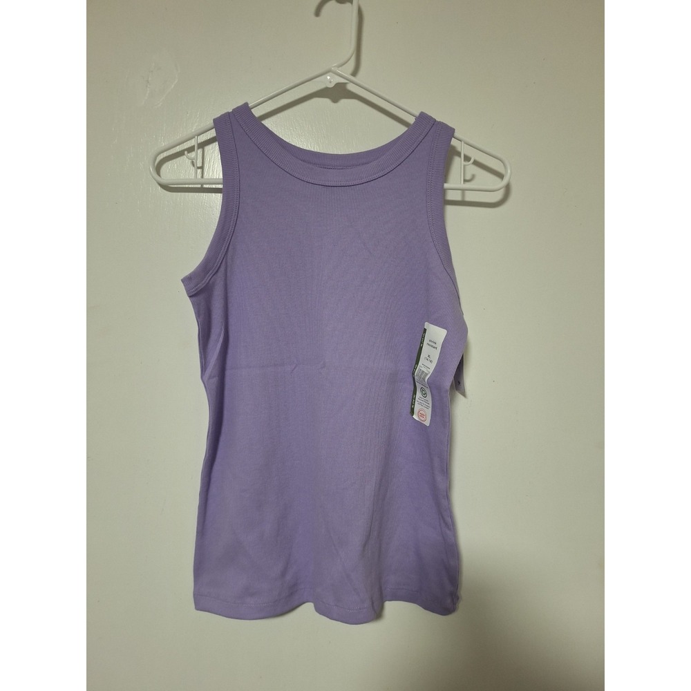NWT Wonder Nation Girls Tank Top XL 14 16 Spring Lilac Purple Ribbed Shrink...